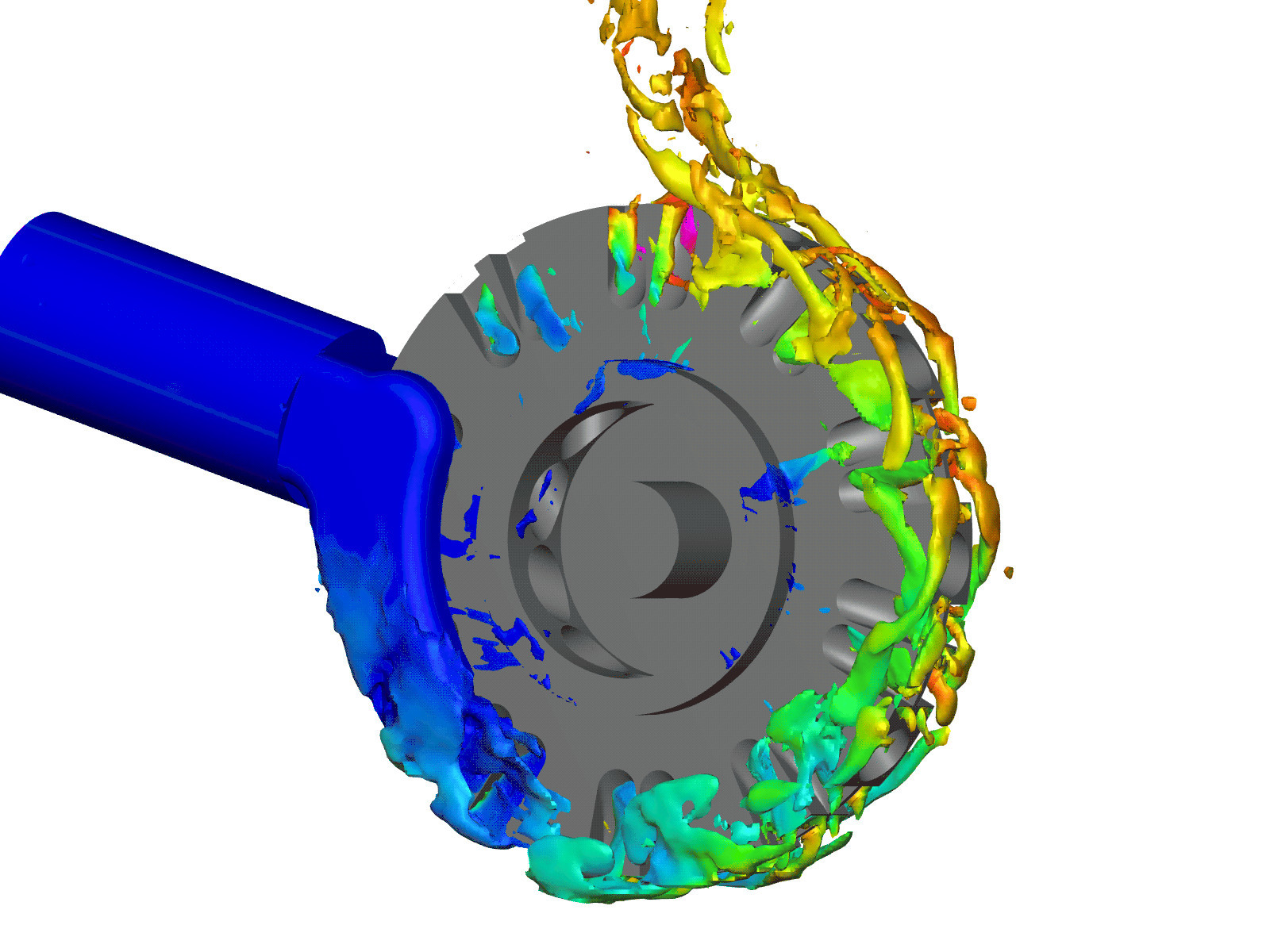 CFD-Simulation der Gasverteilung in der Rotaflow Hybridpumpe bei Mehrphasenförderung